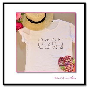French Cat Tee: Un, Deux, Trois, Cat 🐈🐈🐈😉